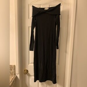 Black off shoulder dress